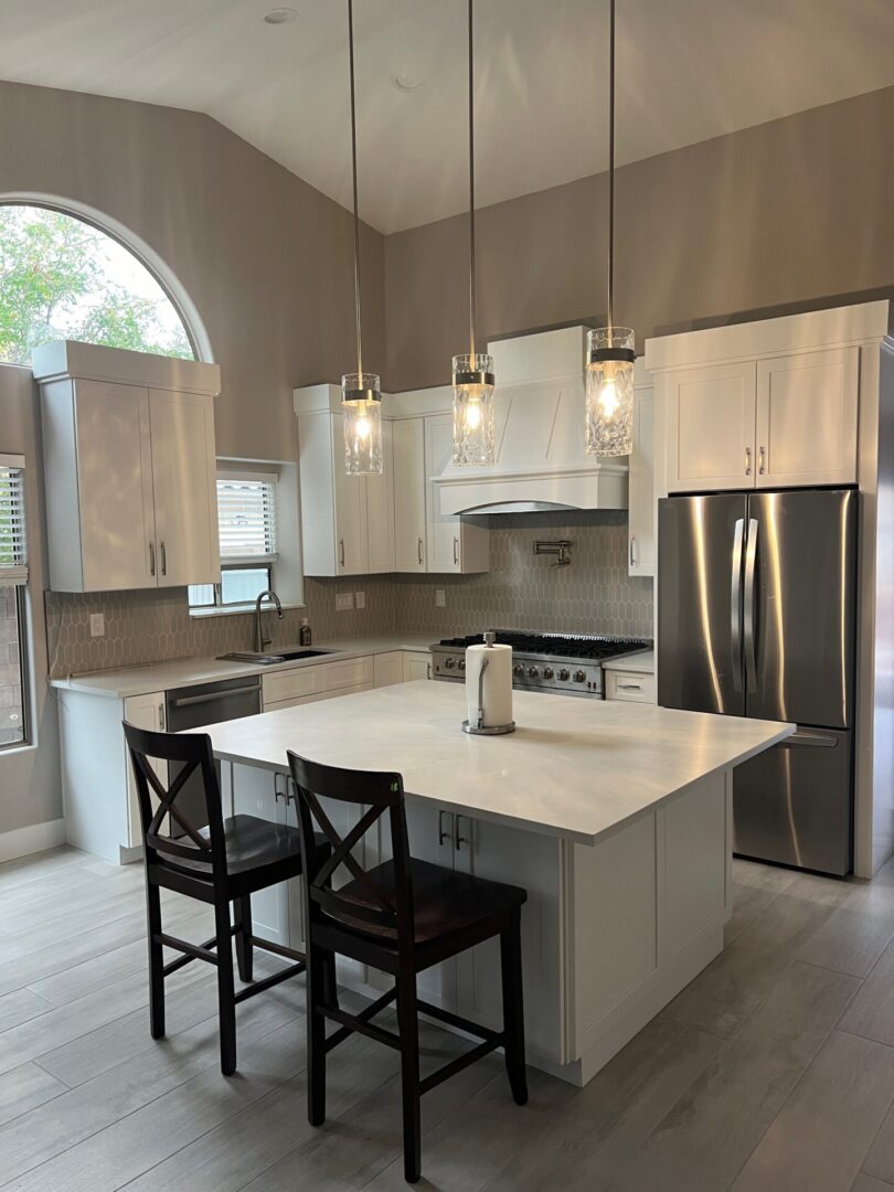 Kitchen with island