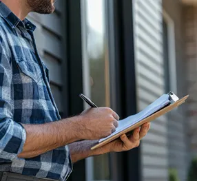 phase1 Home remodeling plans and architectural blueprints being reviewed during project planning